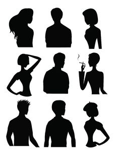 Silhouettes Of Men And Women Royalty Free Stock Photo Silhouettes Of Men And Women Royalty Free Stock Photo