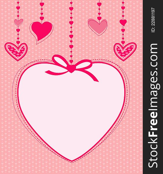 Large copy space area for your message with hearts on patterned background. Large copy space area for your message with hearts on patterned background...