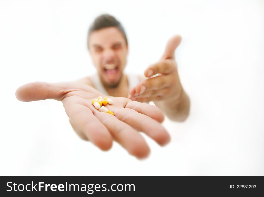 Pills in palm