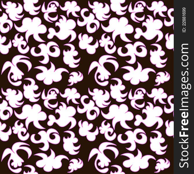 Seamless abstract pattern on brown bacground