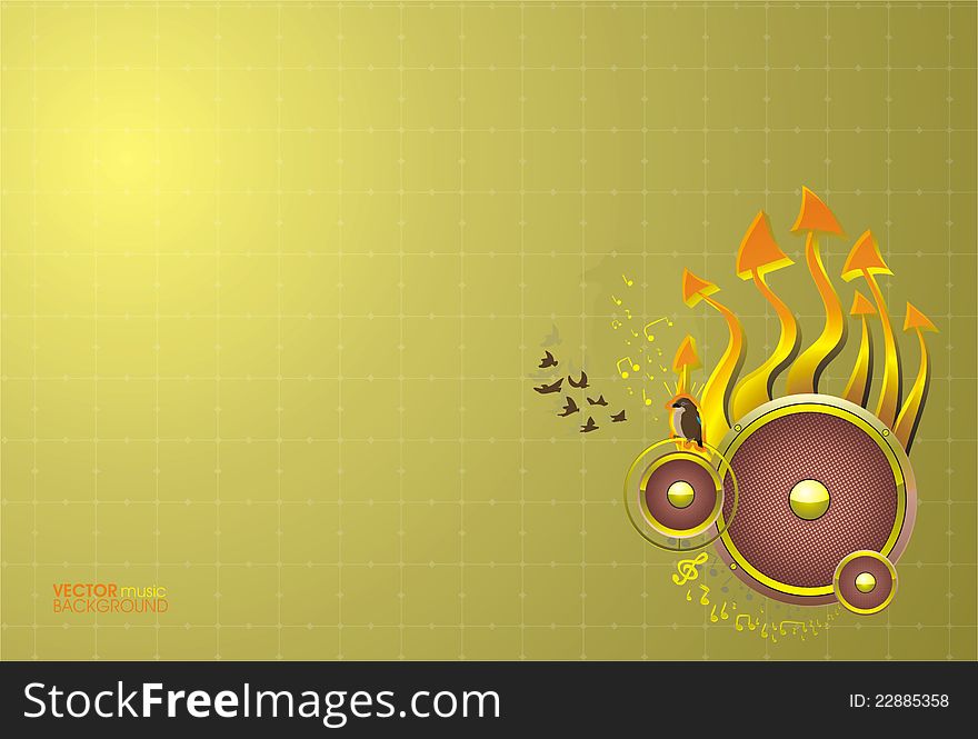 Abstract music background illustration vector