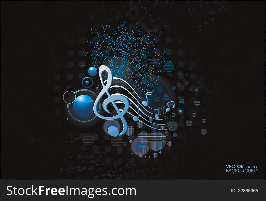 Abstract music background illustration vector