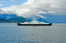 Ferryboat On The Fjord Stock Photos Ferryboat On The Fjord Stock Photos