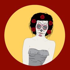 Day Of Dead Girl Stock Image