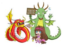 Chinese New Year Dragon Vs. Zodiac Dragon Stock Photography Chinese New Year Dragon Vs. Zodiac Dragon Stock Photography