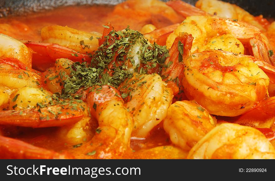 Prawns closeup