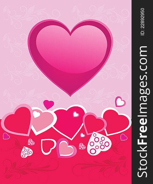 Valentines Day background with Hearts. Valentines Day background with Hearts