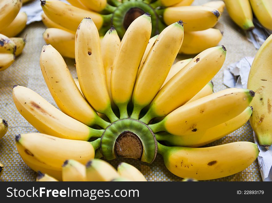 Bananas on sale in market