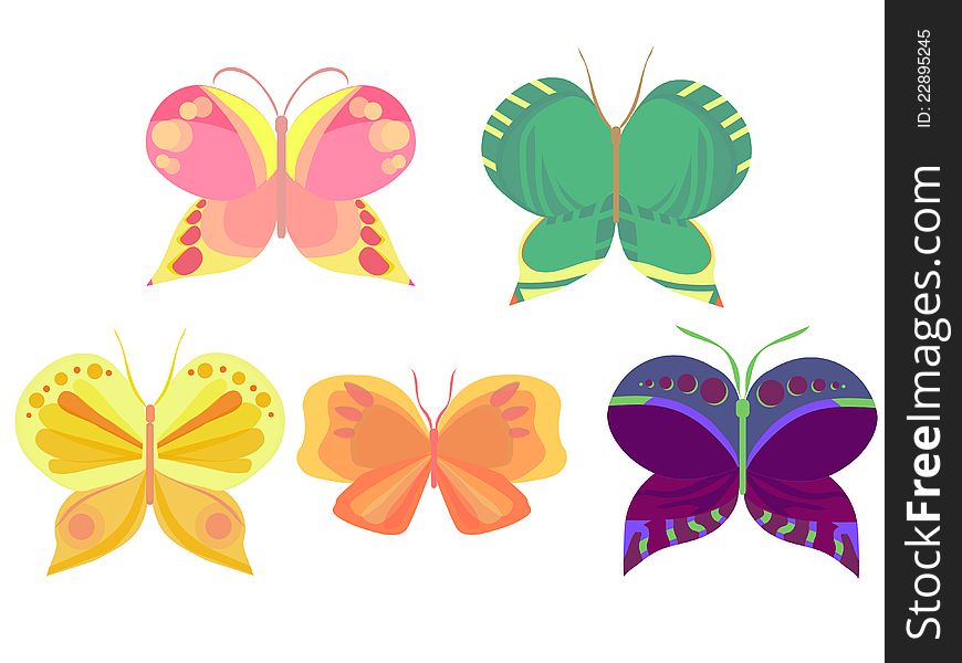 Colored Butterflies