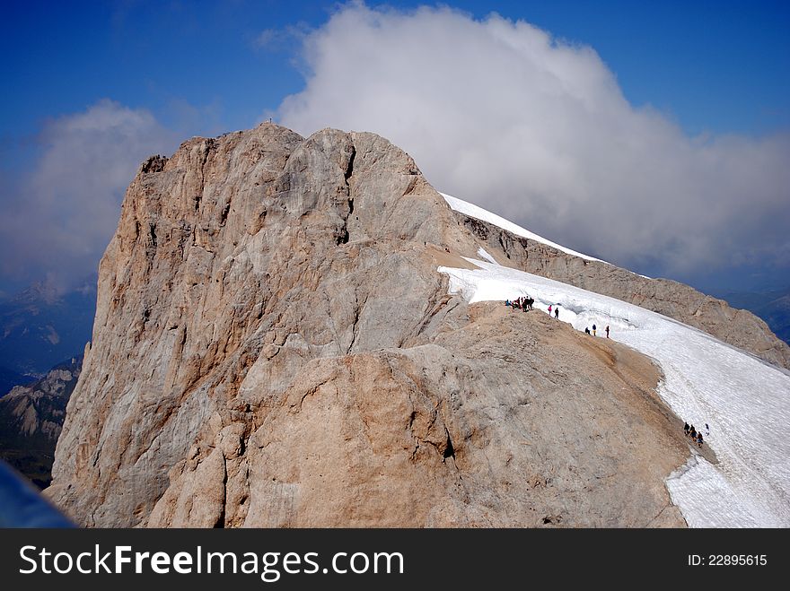 Mountain landscape, italian alps named Dolomiti