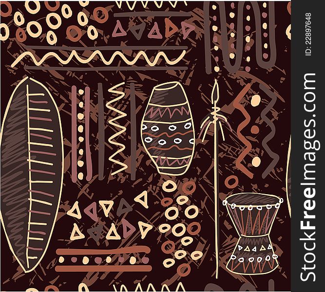 African Seamless Tile (wallpaper, texture, background)