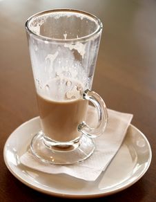 Coffee Latte Half Empty Stock Images Coffee Latte Half Empty Stock Images