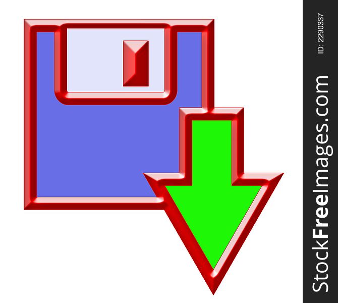 3 1/2 floppy diskette illustration