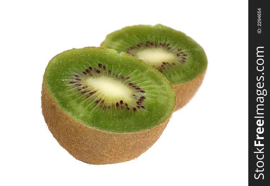 Kiwis isolated on white (clipping paths included). Kiwis isolated on white (clipping paths included)