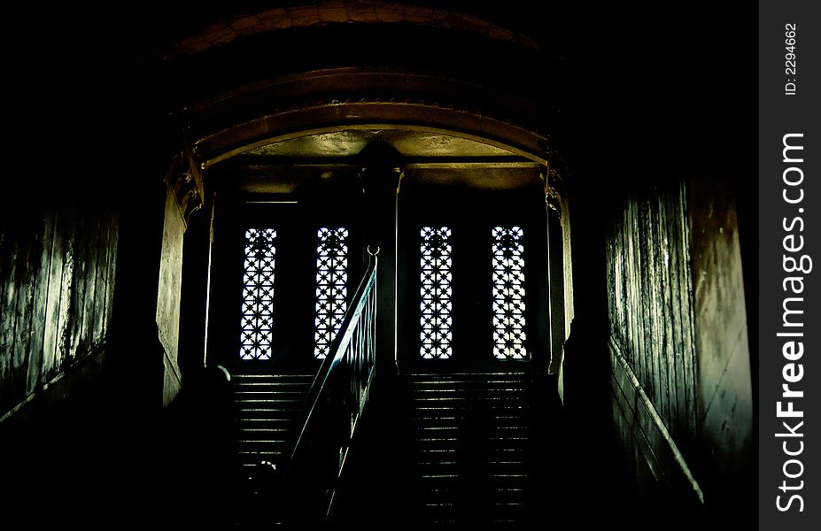 Light in the Fourviere's basilica crypt. (Lyon, France). Light in the Fourviere's basilica crypt. (Lyon, France)