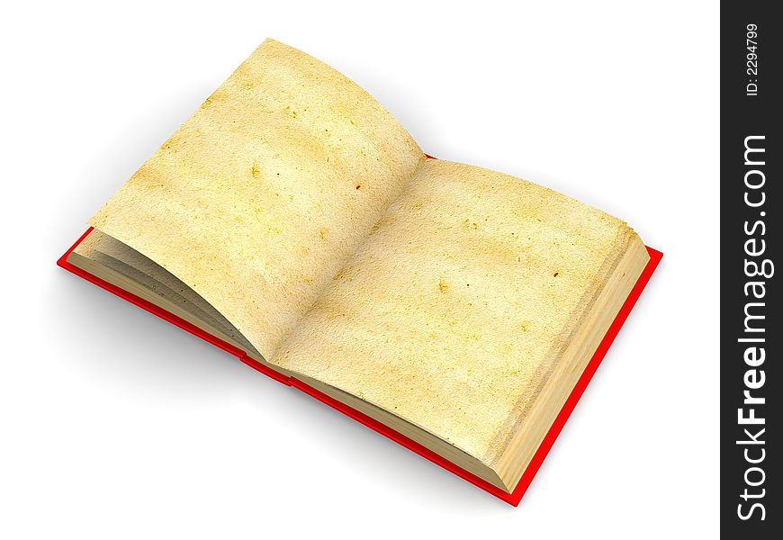 Very beautiful three-dimensional image. open book. 3d