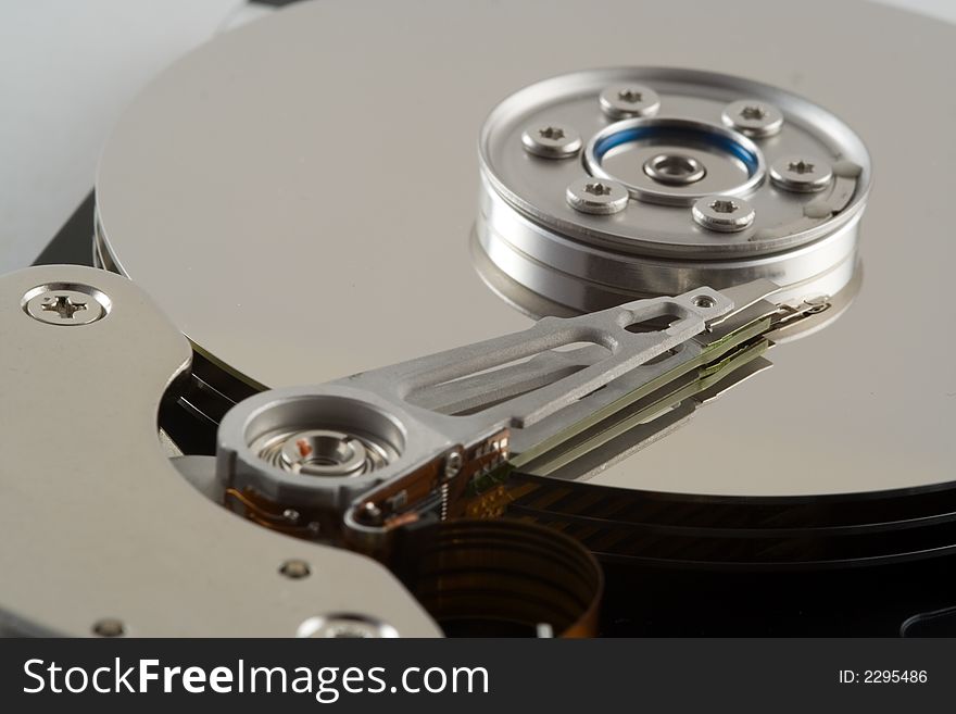 Inside a hard disk drive