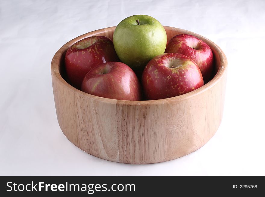 A bowl of healthy apples. A bowl of healthy apples