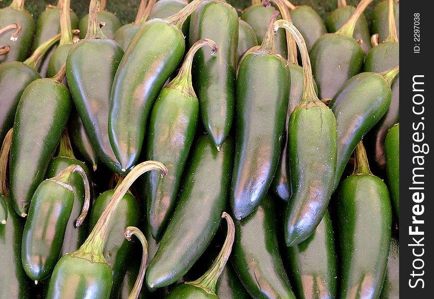 Fresh Tasty Green Hot Chillies