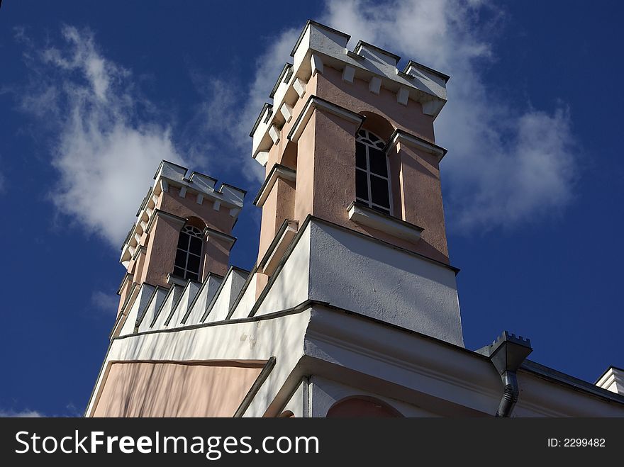 Towers with painted windows