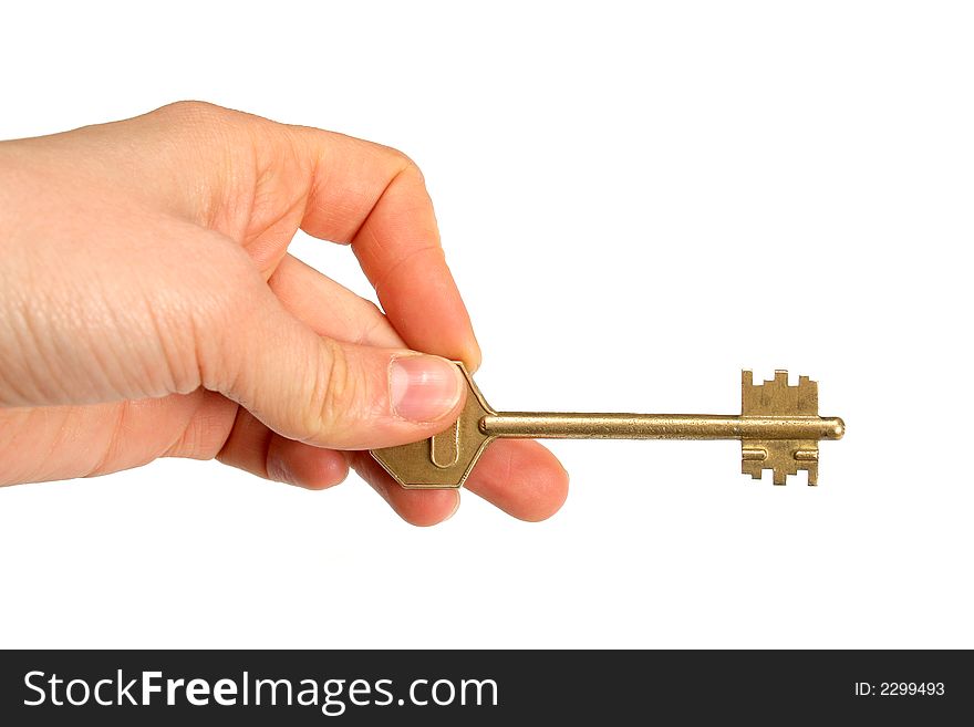 Sheaf of keys in a hand. Sheaf of keys in a hand