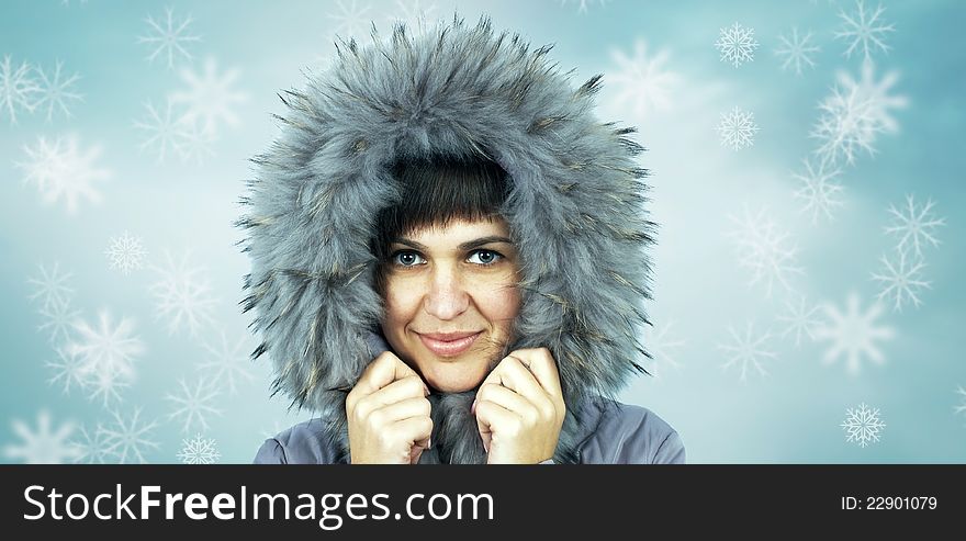 Young Beautiful Woman In Winter Hat