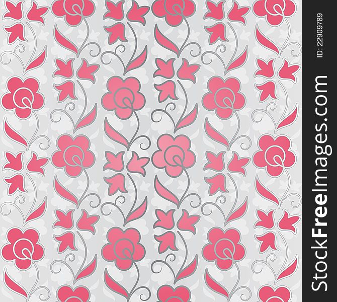 Seamless flower pattern background. EPS10 vector illustration.