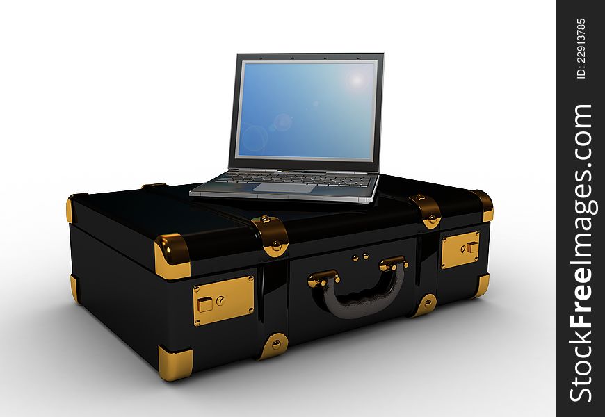 Laptop In The Suitcase