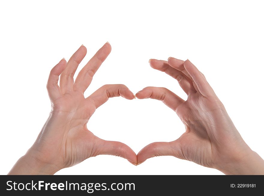 St. valentine&#x27;s day haert shaped fingers