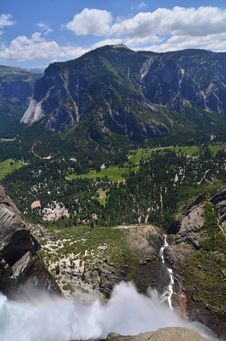 Upper Yosemite Falls And Yosemite Valley Stock Image Upper Yosemite Falls And Yosemite Valley Stock Image