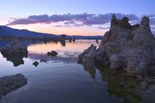 Tufa Formations At Mono Lake, California At Sunset Stock Images Tufa Formations At Mono Lake, California At Sunset Stock Images