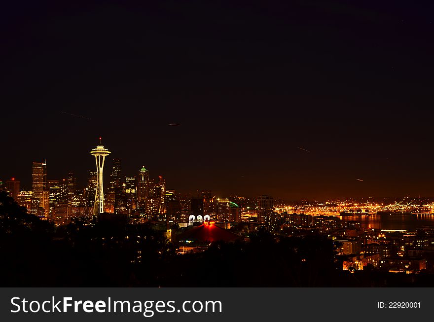 Seattle from Kerry Park at night.