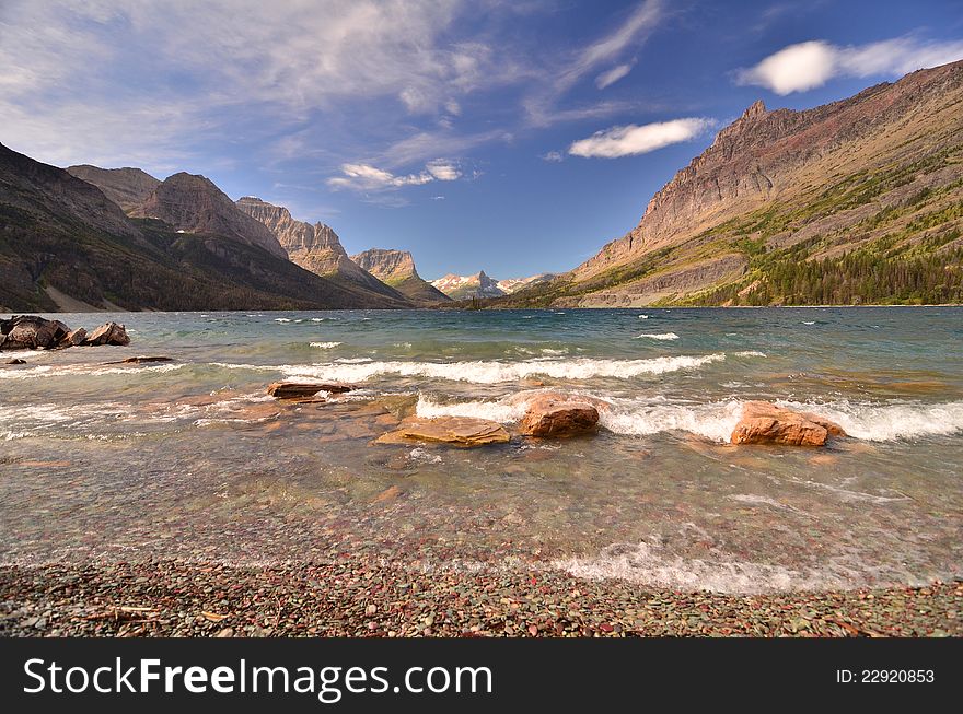 Taken from the shore of St Marys Lake at Glacier National Park in Montana. Taken from the shore of St Marys Lake at Glacier National Park in Montana.