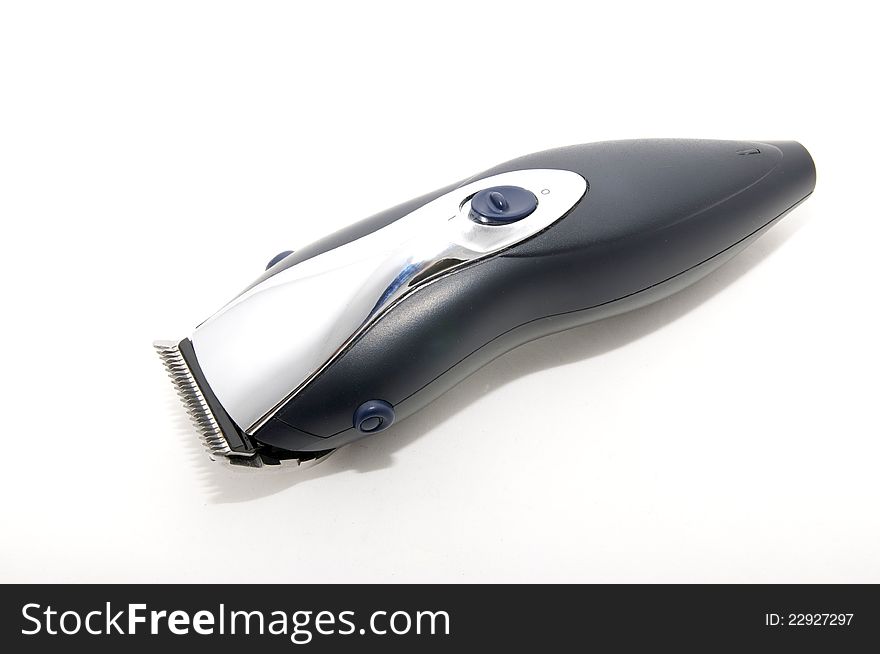 Electric clipper hair on a white background. Electric clipper hair on a white background