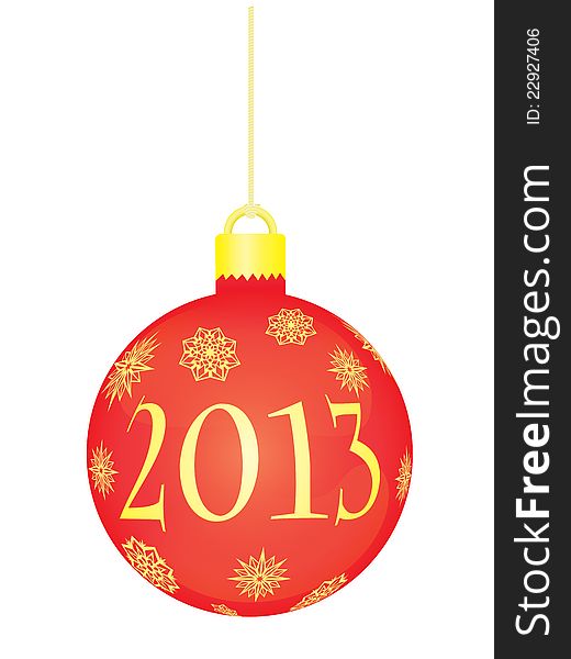 Christmas ball 2013 vector illustration