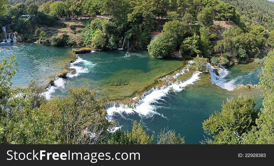 The Krka National Park is one of the Croatian national parks, named after the river Krka that it encloses. The Krka National Park is one of the Croatian national parks, named after the river Krka that it encloses.
