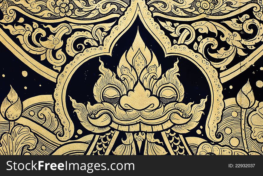 Tradition Thai Style Painting Art