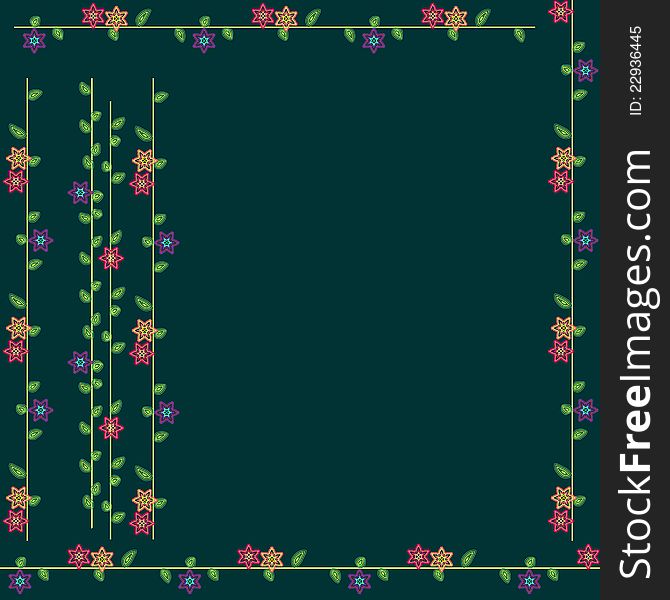 Floral Stems Border