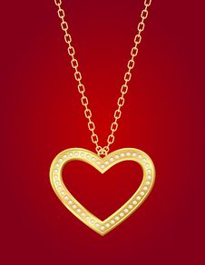 Golden Heart Stock Photo Golden Heart Stock Photo