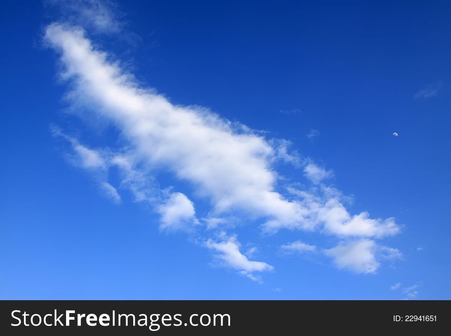 Blue sky and white clouds in nature