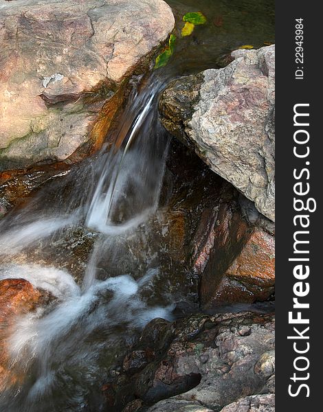 Stream in mountain in a geological park