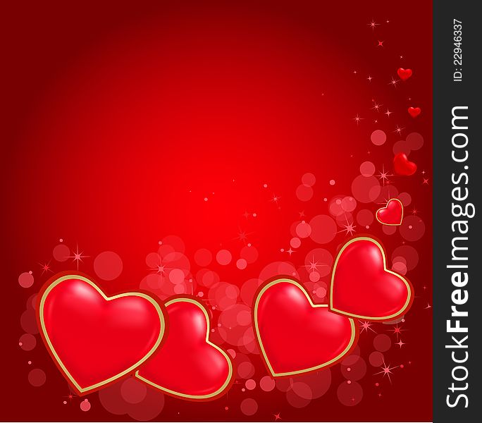 Illustration of valentine heart on abstract background. Illustration of valentine heart on abstract background.