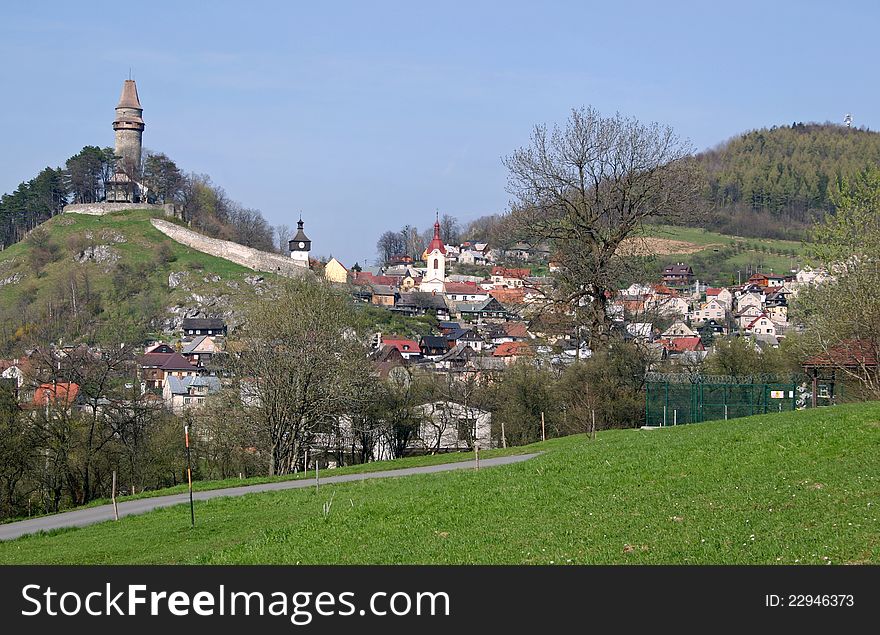 Mountain town Stramberk, known for its picturesque Moravian Bethlehem