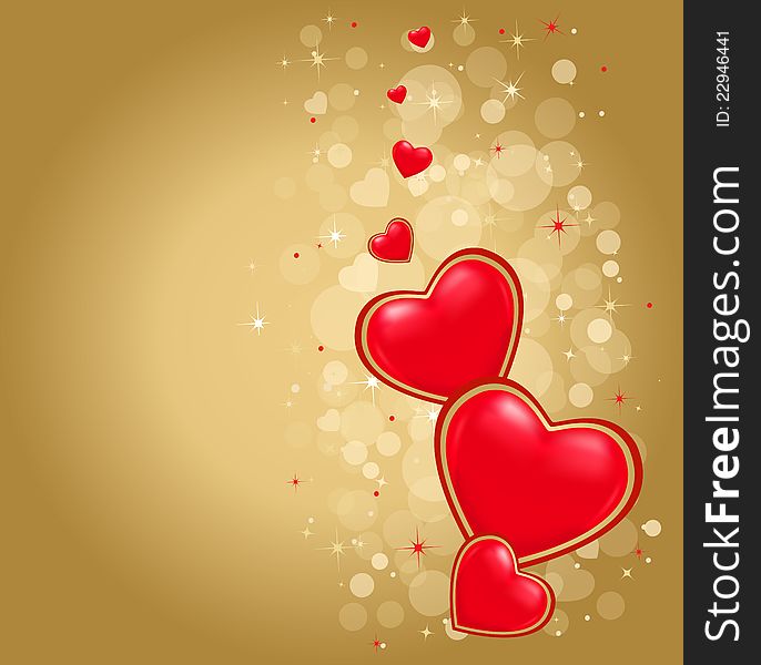 Illustration of valentine heart on abstract background. Illustration of valentine heart on abstract background.