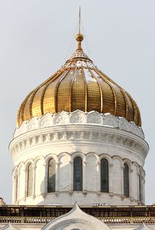 Dome Of Christ The Saviour Cathedral In Moscow Royalty Free Stock Image