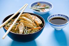 Chicken Chinese Meal Setup Royalty Free Stock Photos
