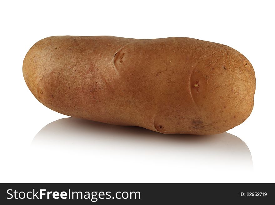 Potatoes on a white background. Potatoes on a white background.