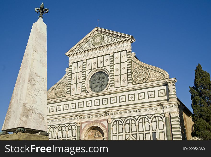 Italian art city of Florence Church of Santa Maria Novella