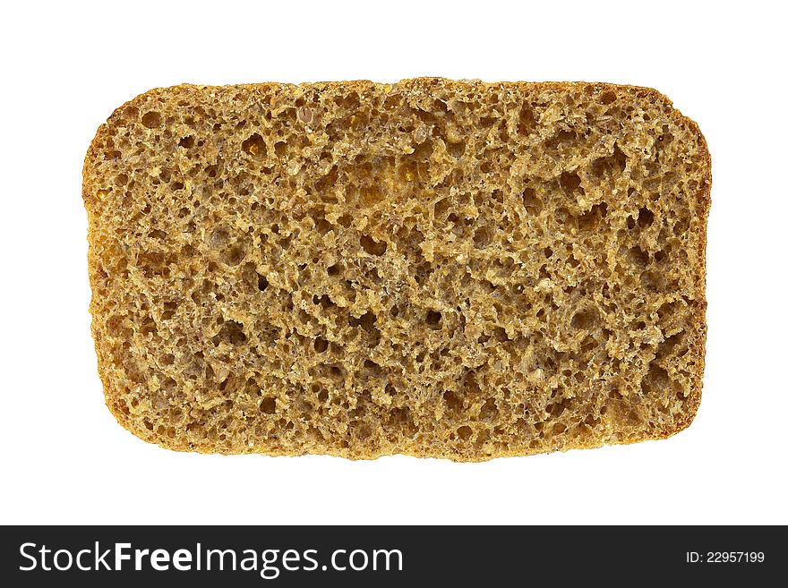 Rye bread isolated on the white background. With clipping path.