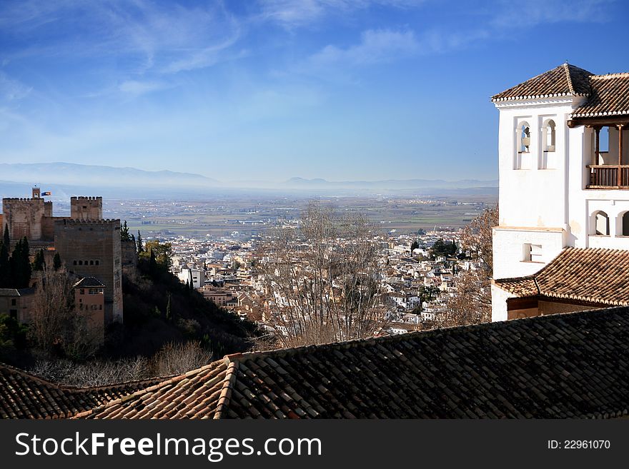 Generalife Palace i La Alhambra of Granada. Generalife Palace i La Alhambra of Granada